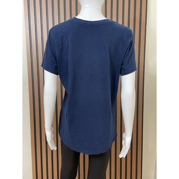 Nike Dri-Fit Women's L Blue T-Shirt Cotton Michigan Wolverines Football Athletic - Picture 2 of 9